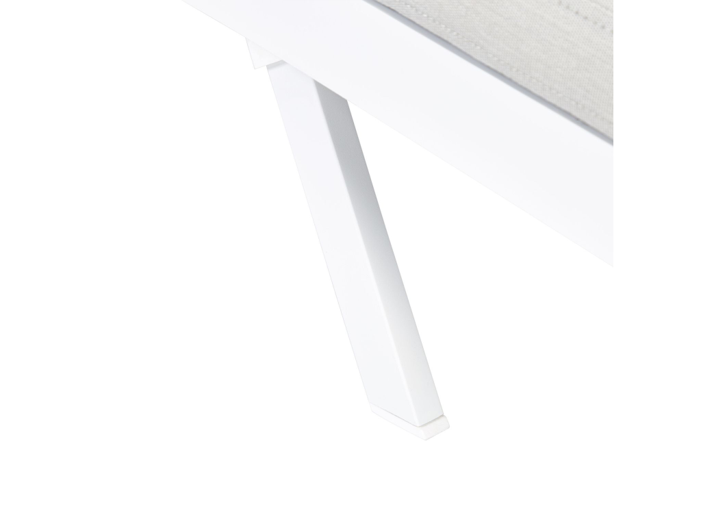 Chaise longue en métal, grise