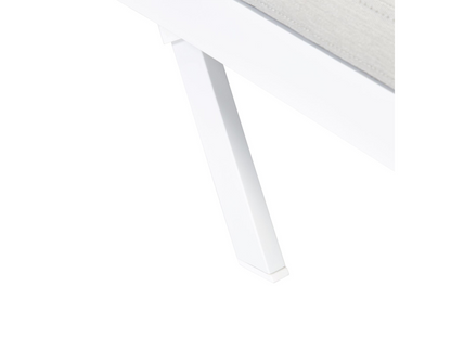 Chaise longue en métal, grise