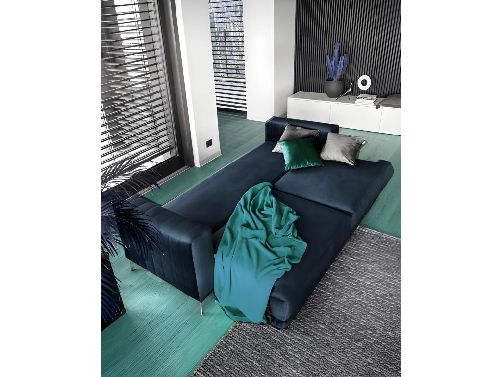 Canapé en tissu, bleu