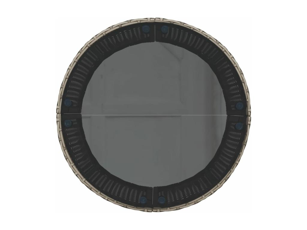 Canapé en résine tressée grise