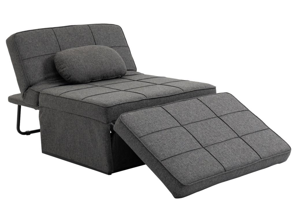 Fauteuil d'appoint en métal gris