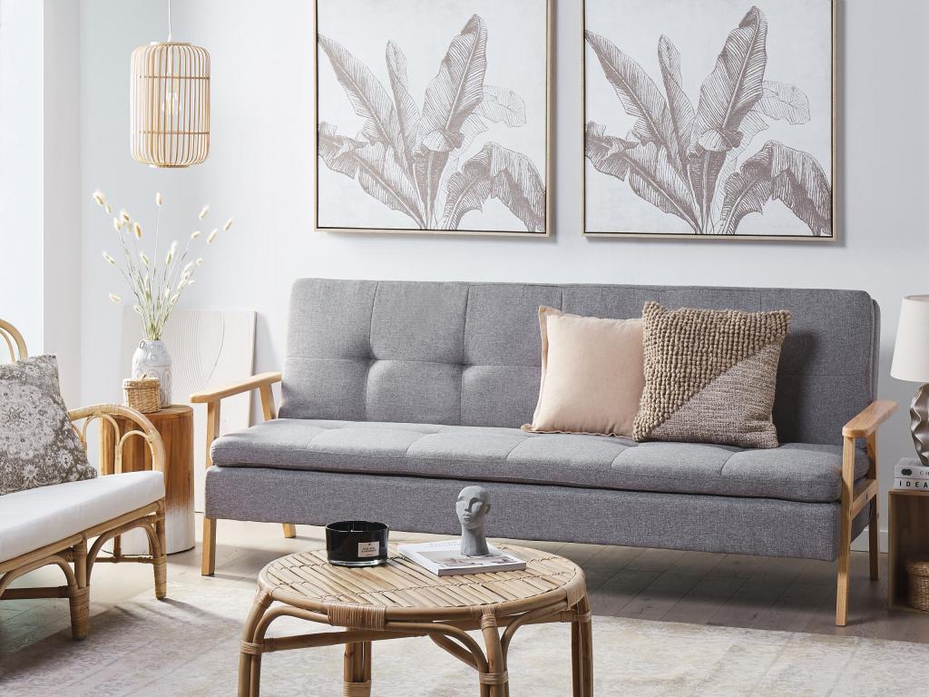 Canapé en tissu gris