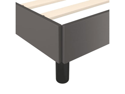 Cadre de lit en similicuir, 160 x 200 cm, gris