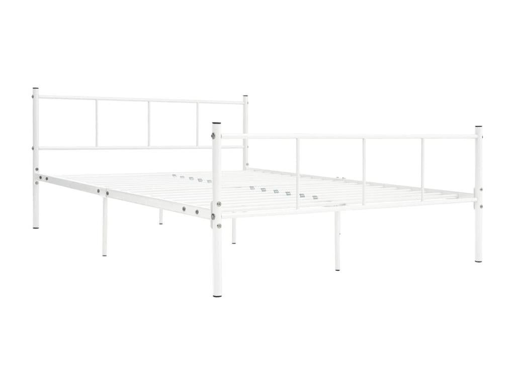 Cadre de lit en métal, 120 x 200 cm, blanc