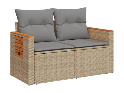 Canapé en résine tressée beige