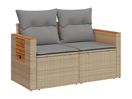 Canapé en résine tressée beige