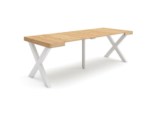 Table en bois massif, teinte naturelle claire