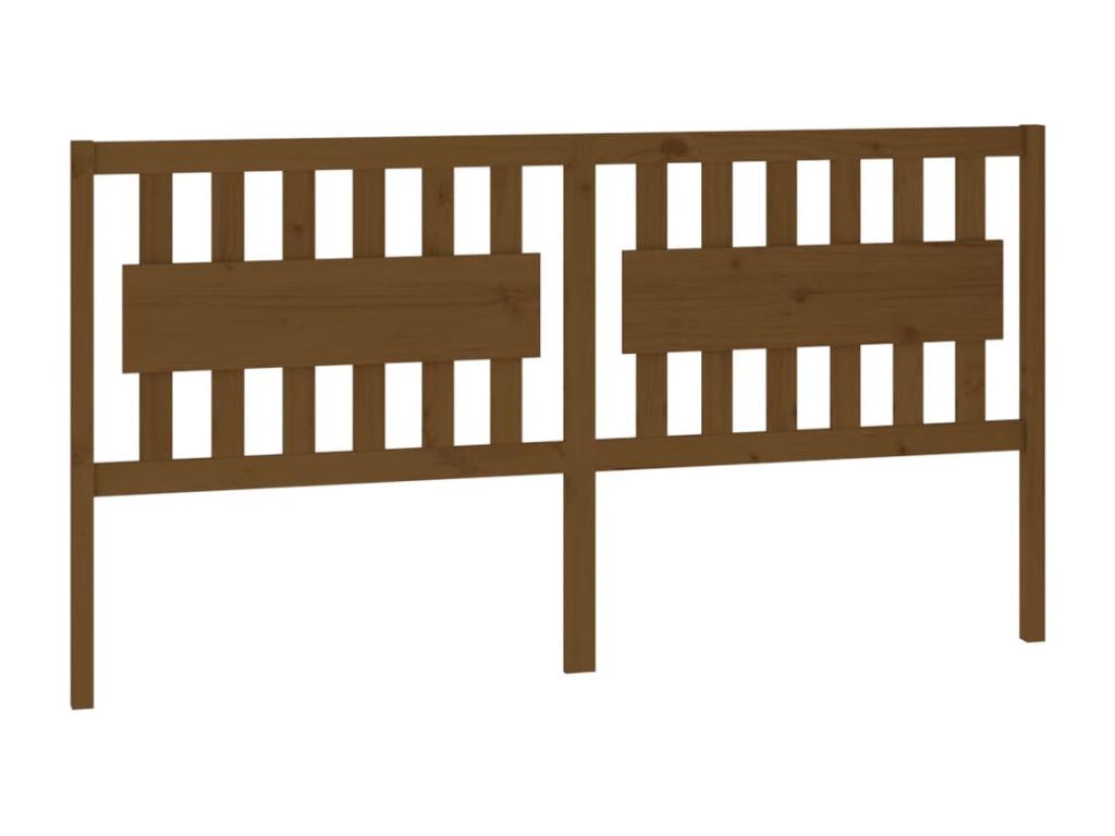 Cadre de lit en bois massif, 185,5 x 4 x 100 cm, marron