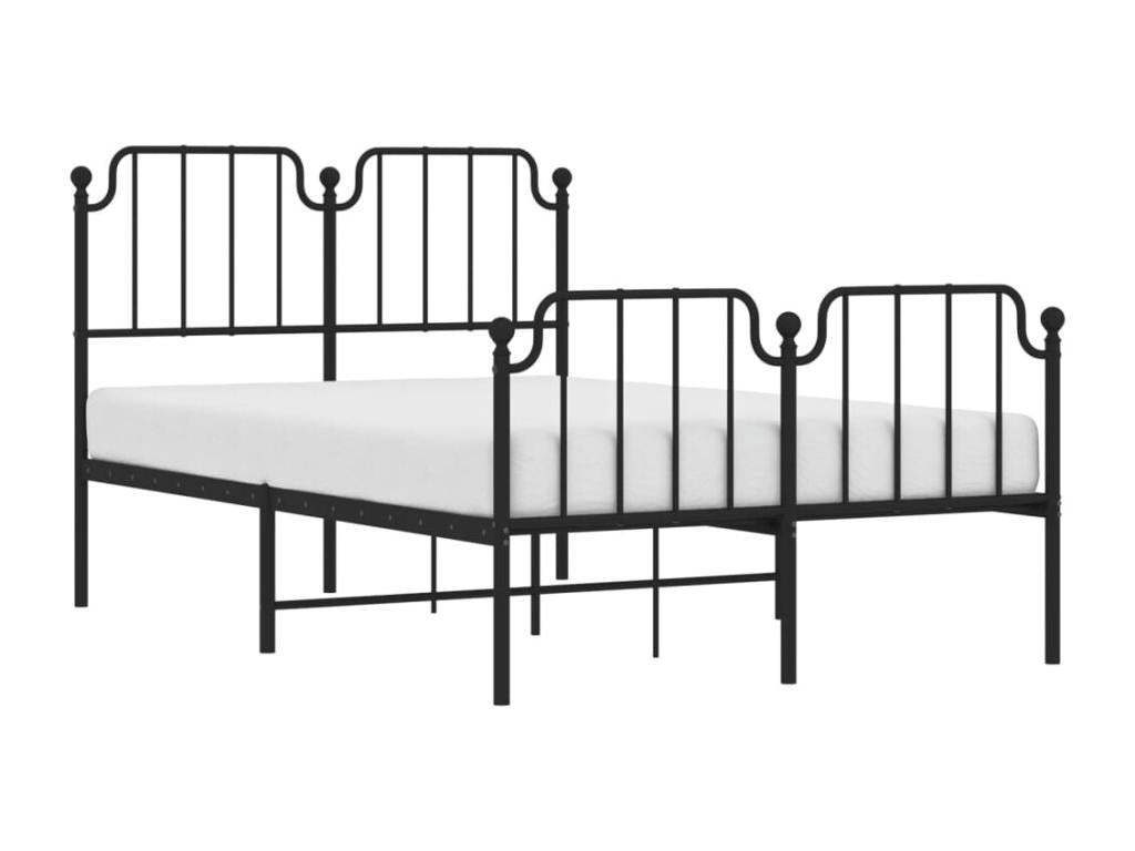 Matelas en métal, 120 x 200 cm, noir