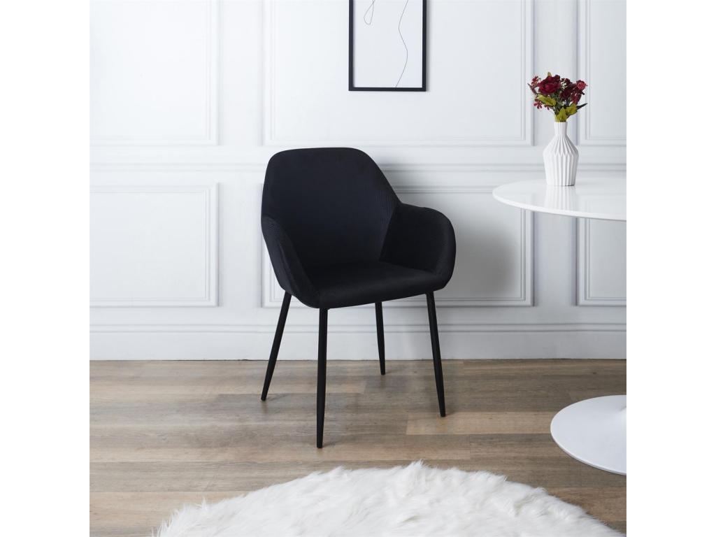 Fauteuil d'appoint en velours noir
