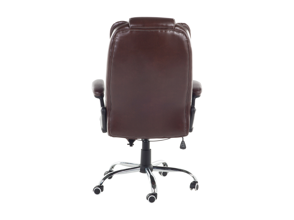 Fauteuil d'appoint en cuir marron