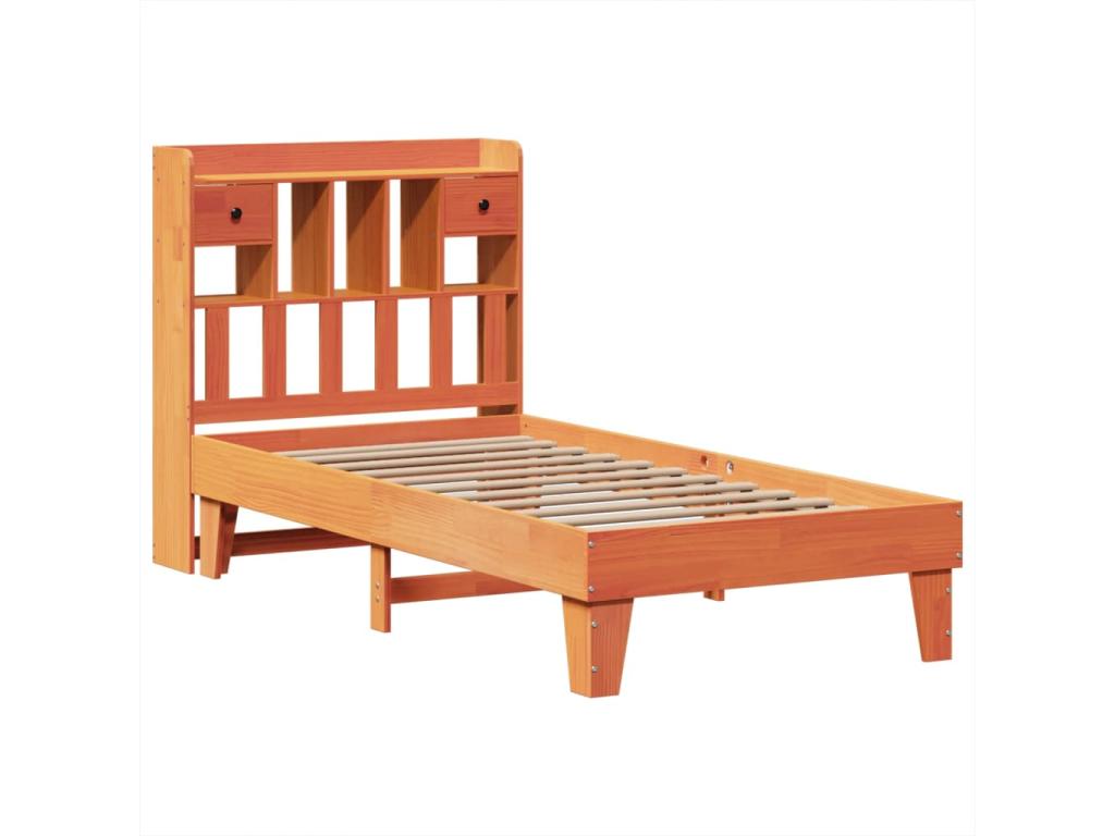 Matelas en bois de pin, 90 x 200 cm, marron