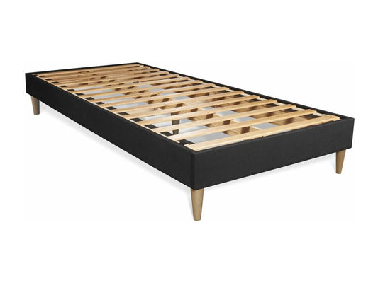 Matelas en mousse à mémoire de forme et ressorts ensachés, 90 x 190 cm, noir