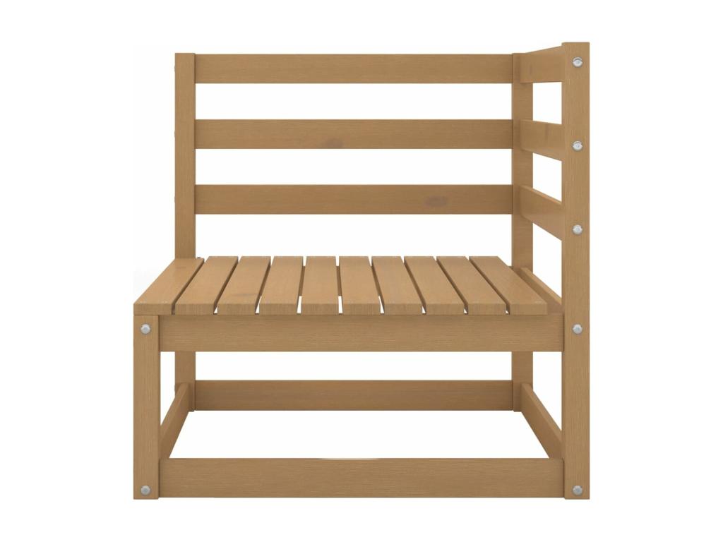 Ensemble de mobilier de jardin 8 pièces en pin, marron
