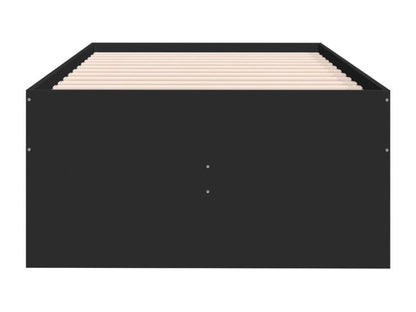 Cadre de lit en bois d'ingénierie, 75 x 190 cm, noir