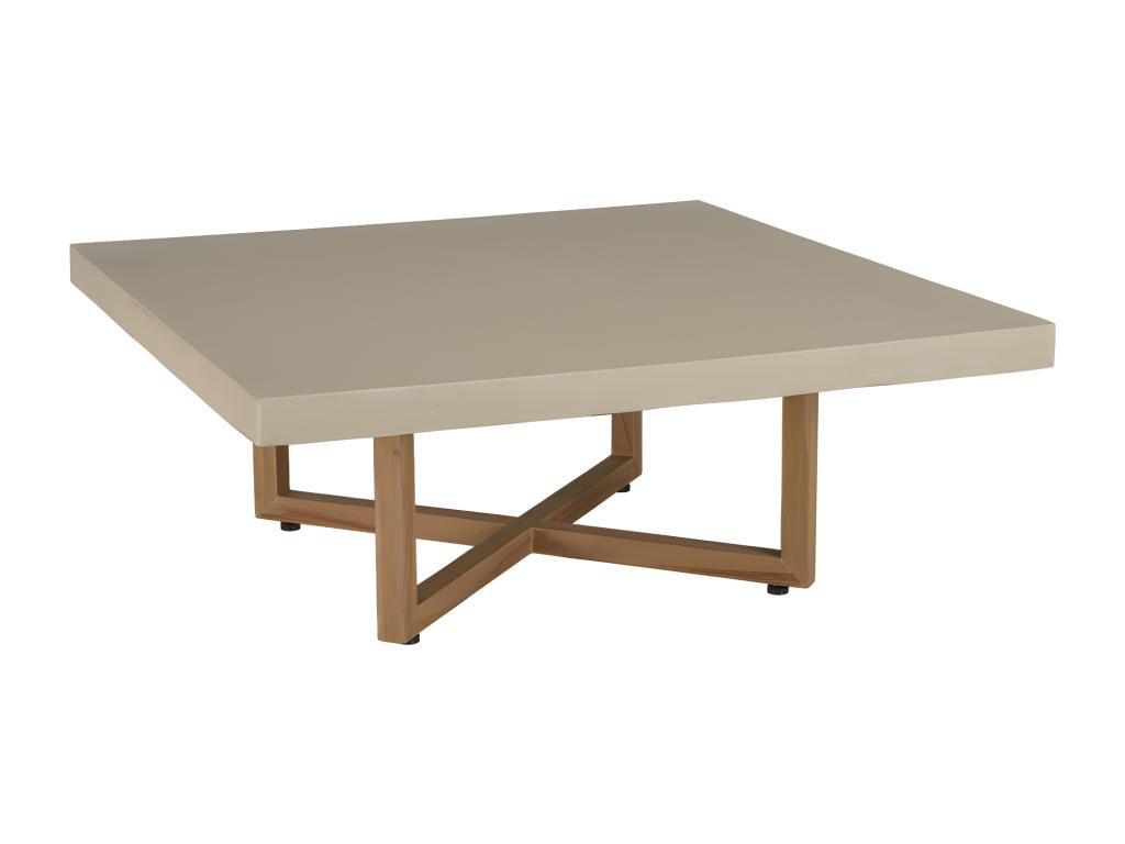 Table basse, 107 x 107 cm, beige