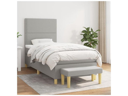 Matelas en tissu, 90 x 200 cm, gris