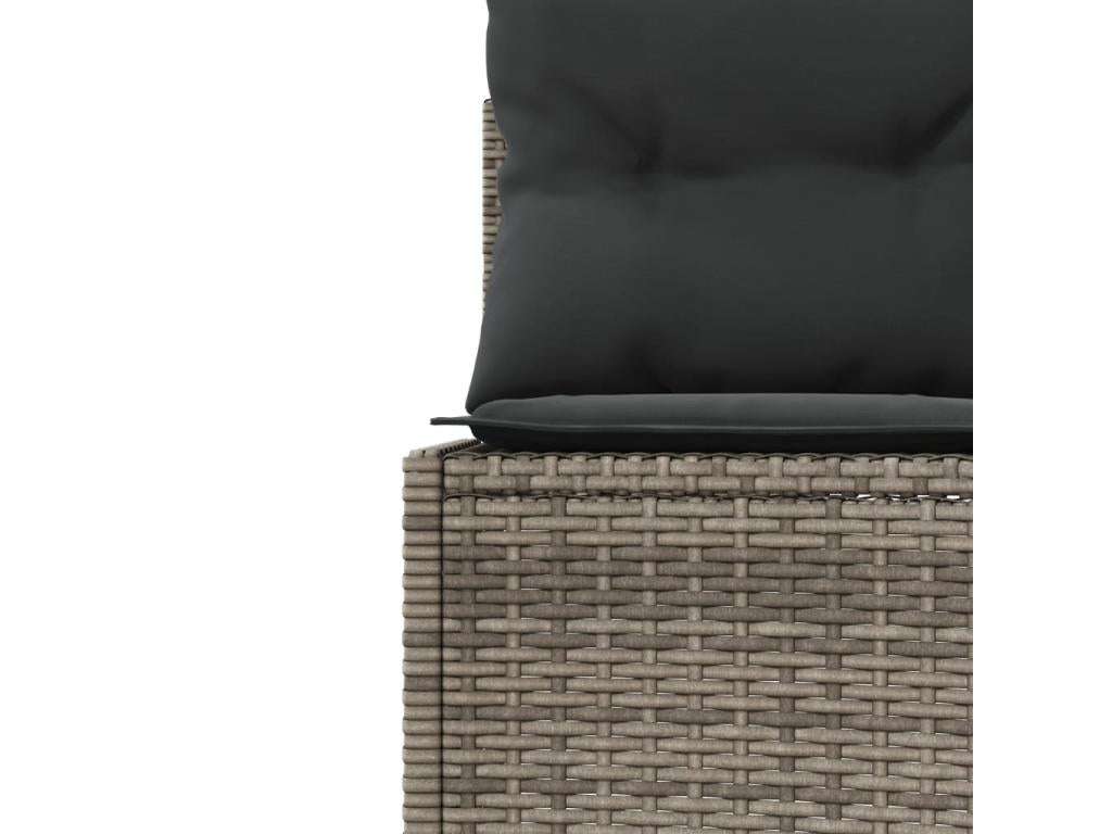 Canapé en résine tressée grise