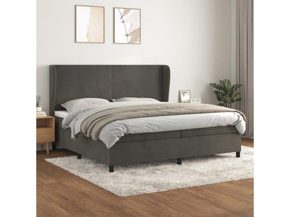 Matelas en velours, 200 x 200 cm, gris