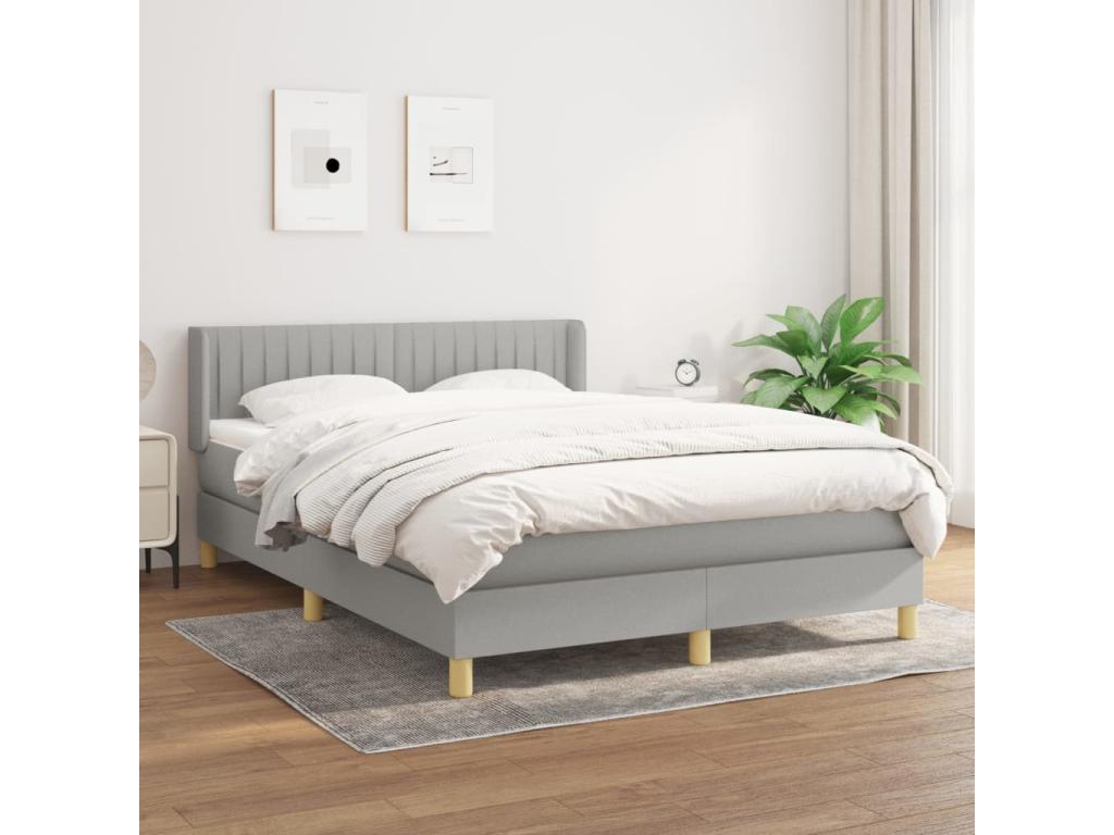 Matelas en tissu, 140 x 190 cm, gris