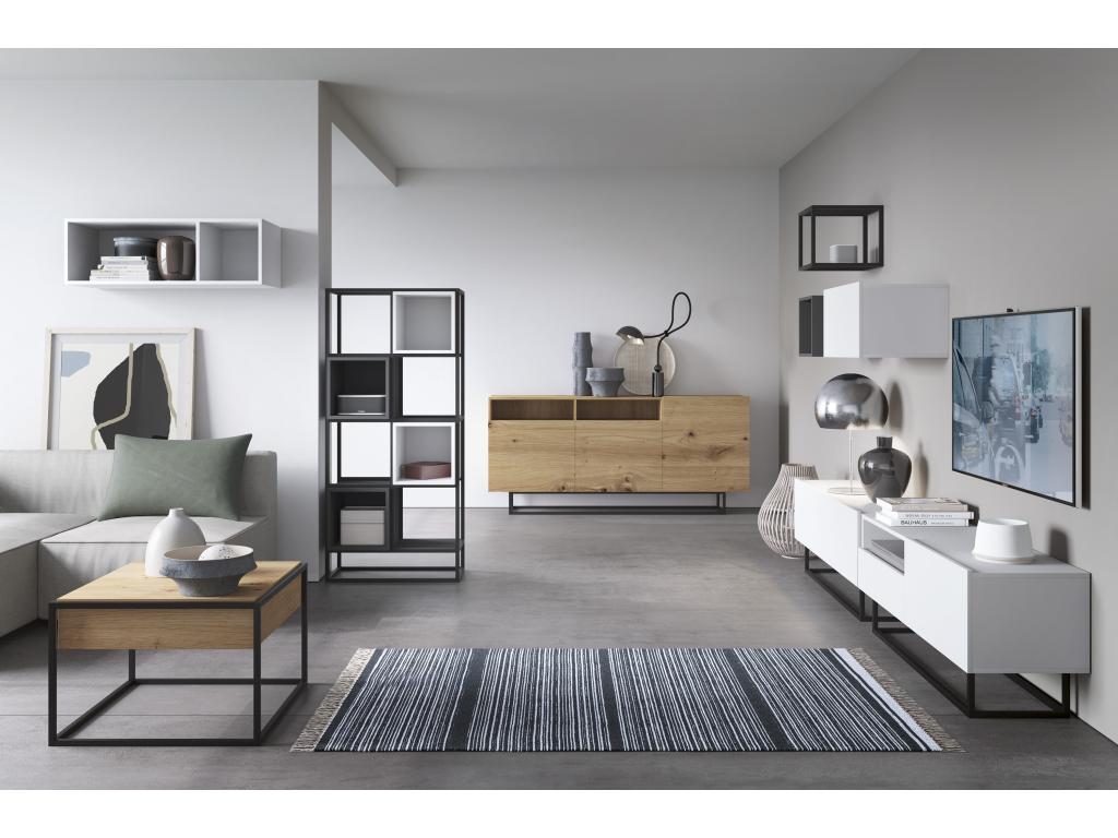 Table, 120 x 120 x 37 x 47 cm, blanche