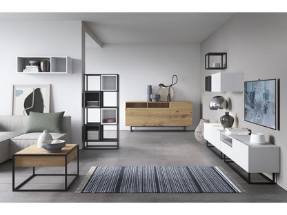 Table, 120 x 120 x 37 x 47 cm, blanche