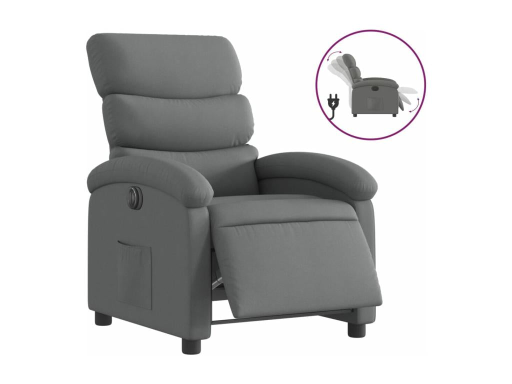 Fauteuil d'appoint en tissu gris