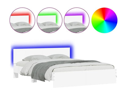 Cadre de lit, 150 x 200 cm, blanc