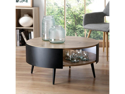 Table basse en métal, couleur naturelle claire