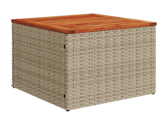 Ensemble de mobilier de jardin 6 pièces en résine tressée avec coussins, beige