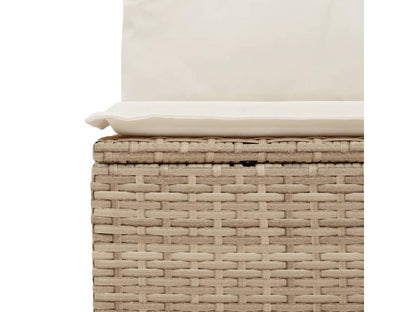 Ensemble de mobilier de jardin 6 pièces en résine tressée avec coussins, beige