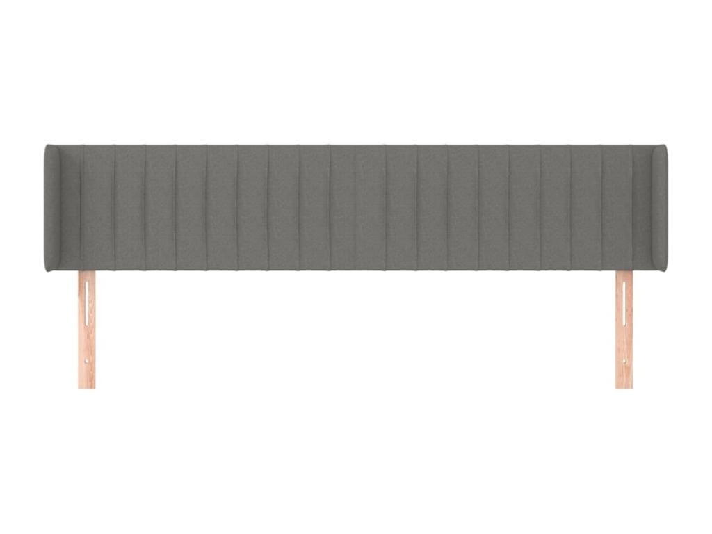 Cadre de lit en tissu, 203 x 16 x 78 cm, gris