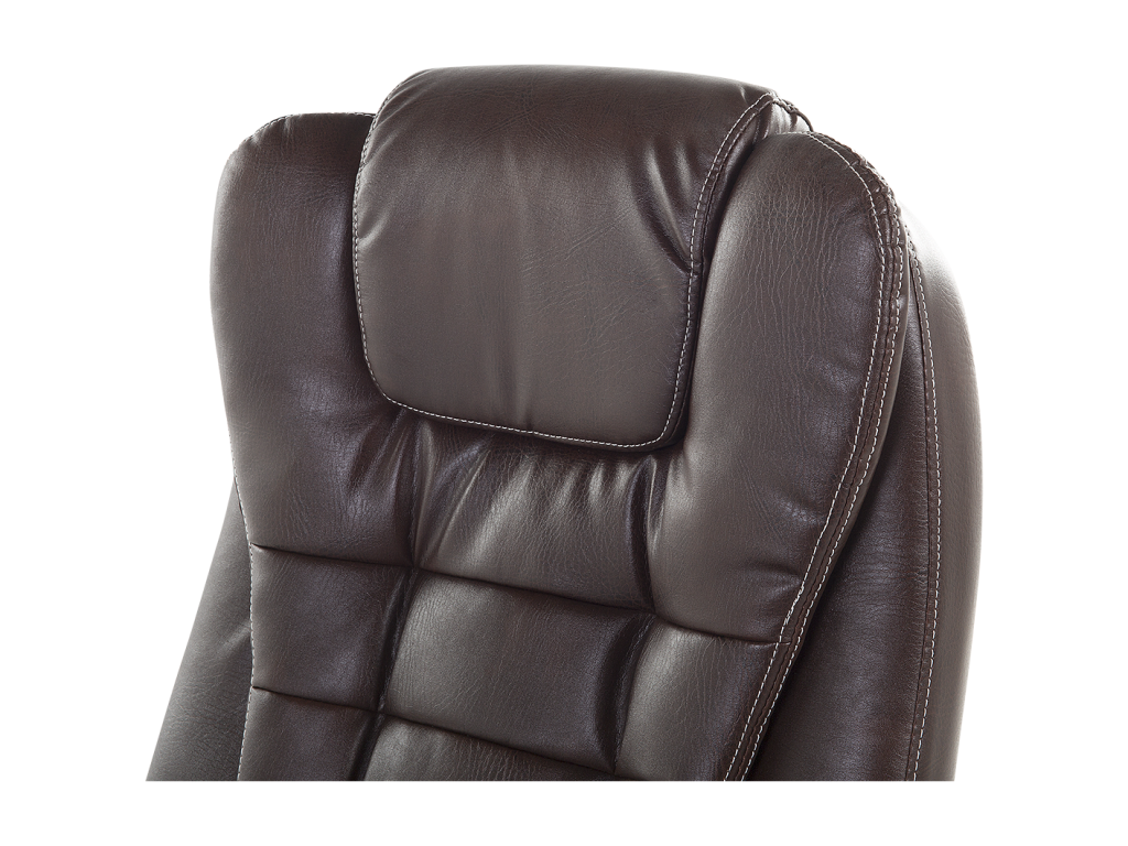 Fauteuil d'appoint en cuir marron
