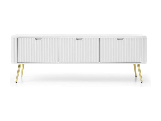 Meuble TV 3 portes, blanc