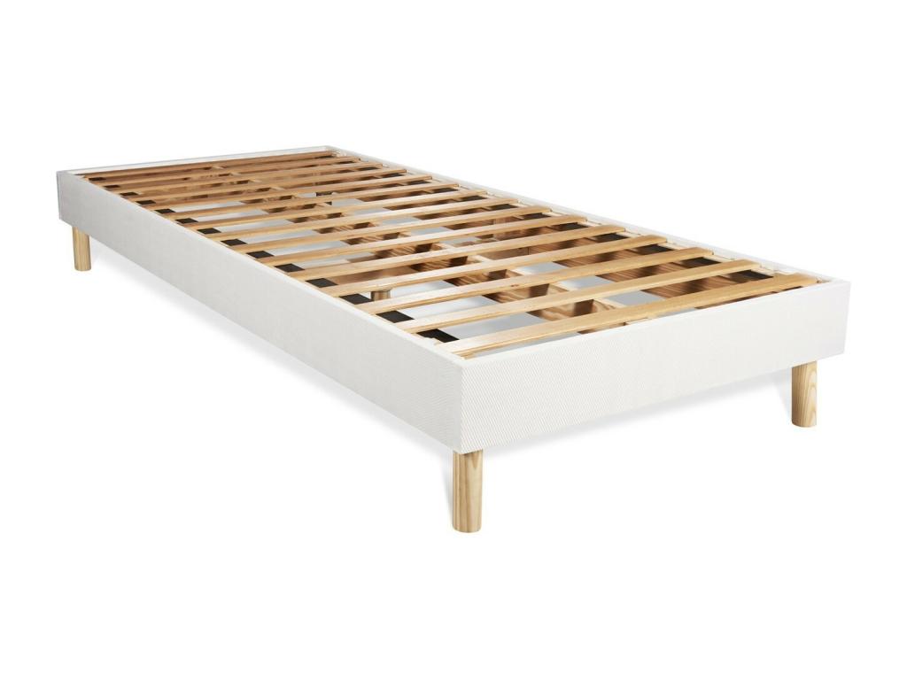 Matelas en mousse à mémoire de forme, ressorts ensachés, 90 x 1905 cm, blanc