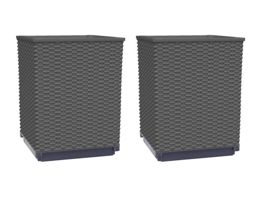 Ensemble de 2 pièces, 30 x 30 x 37 cm, noir