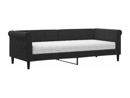Matelas en velours, 80 x 200 cm, noir