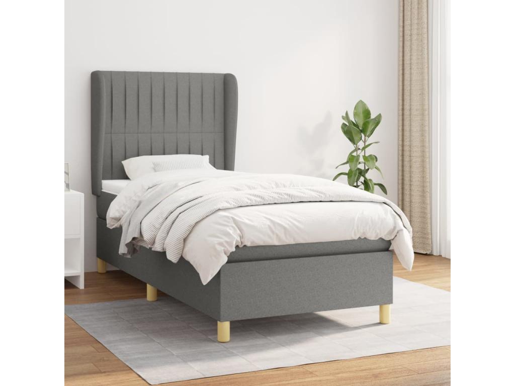 Matelas en tissu, 80 x 200 cm, gris