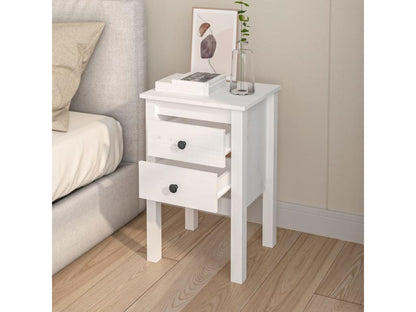 Ensemble de 2 pièces en bois de pin, 40 x 35 x 61,5 cm, blanc