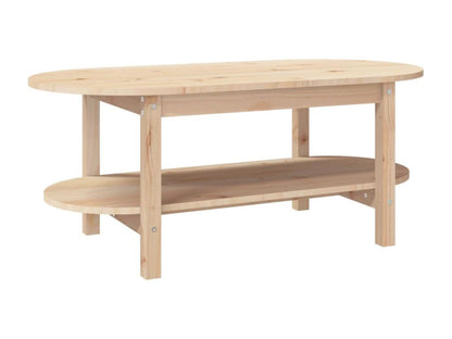 Table basse en bois massif, 110 x 55 x 45 cm, marron
