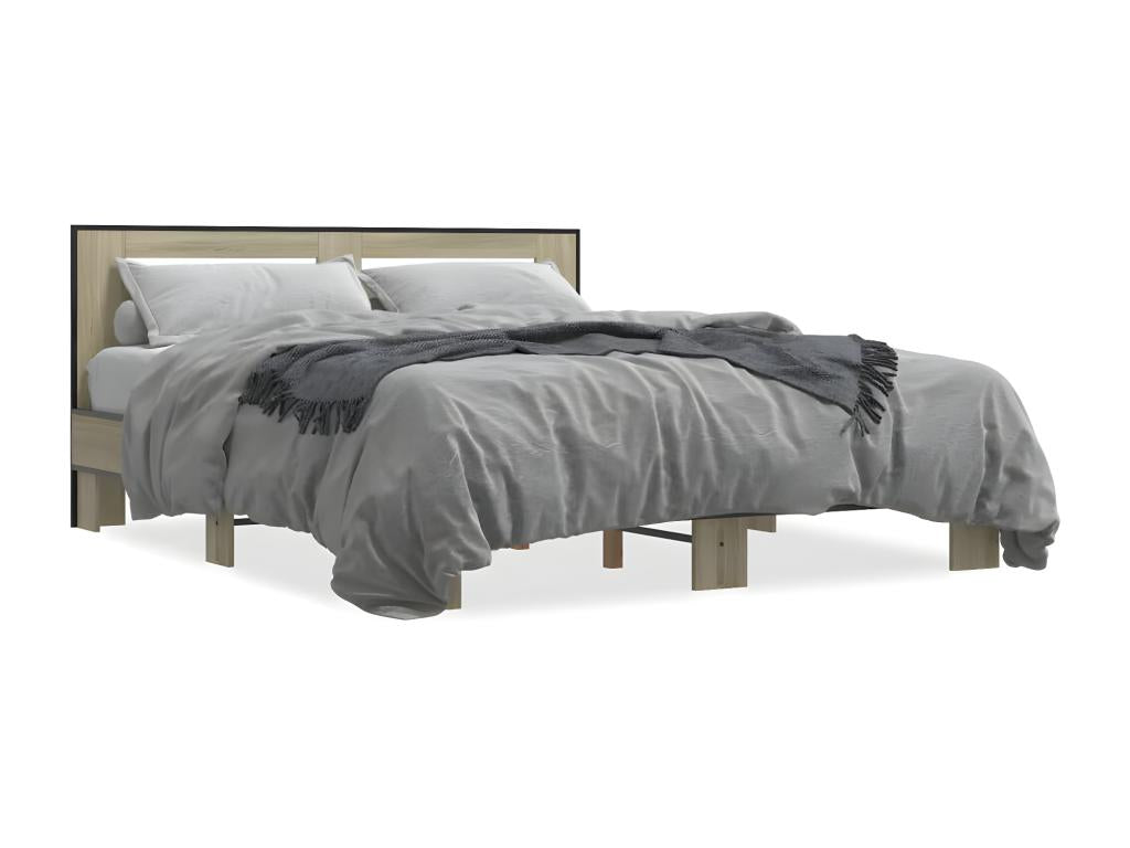 Matelas en bois de chêne, 160 x 200 cm, marron