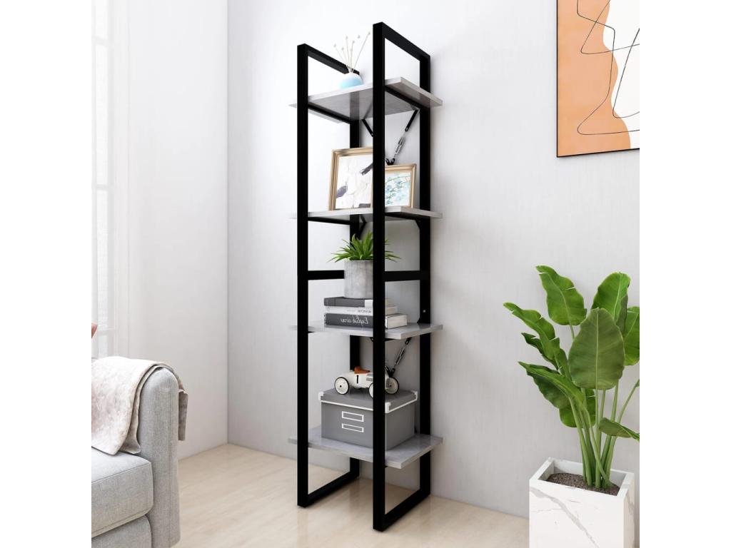 Bibliothèque, 40 x 30 x 140 cm, grise