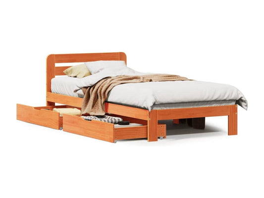 Matelas en bois de pin, 75 x 190 cm, marron