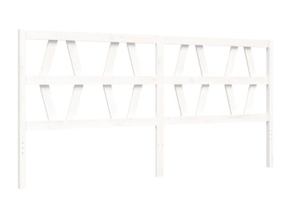 Cadre de lit en bois massif, 200 x 200 cm, blanc