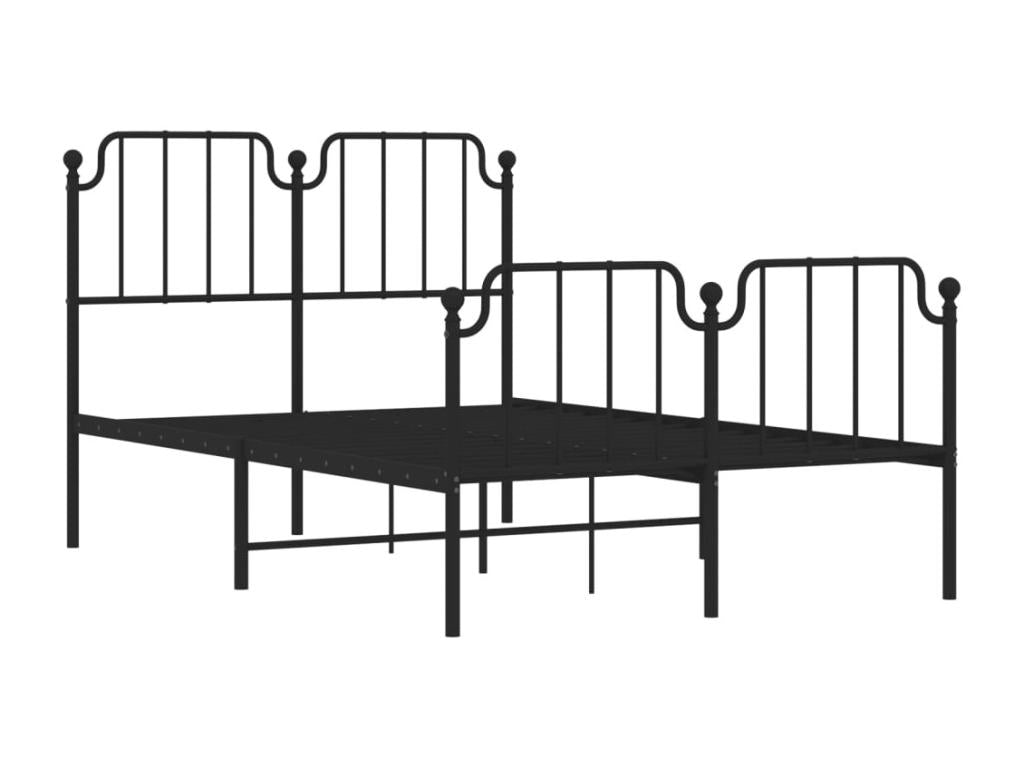 Matelas en métal, 120 x 200 cm, noir