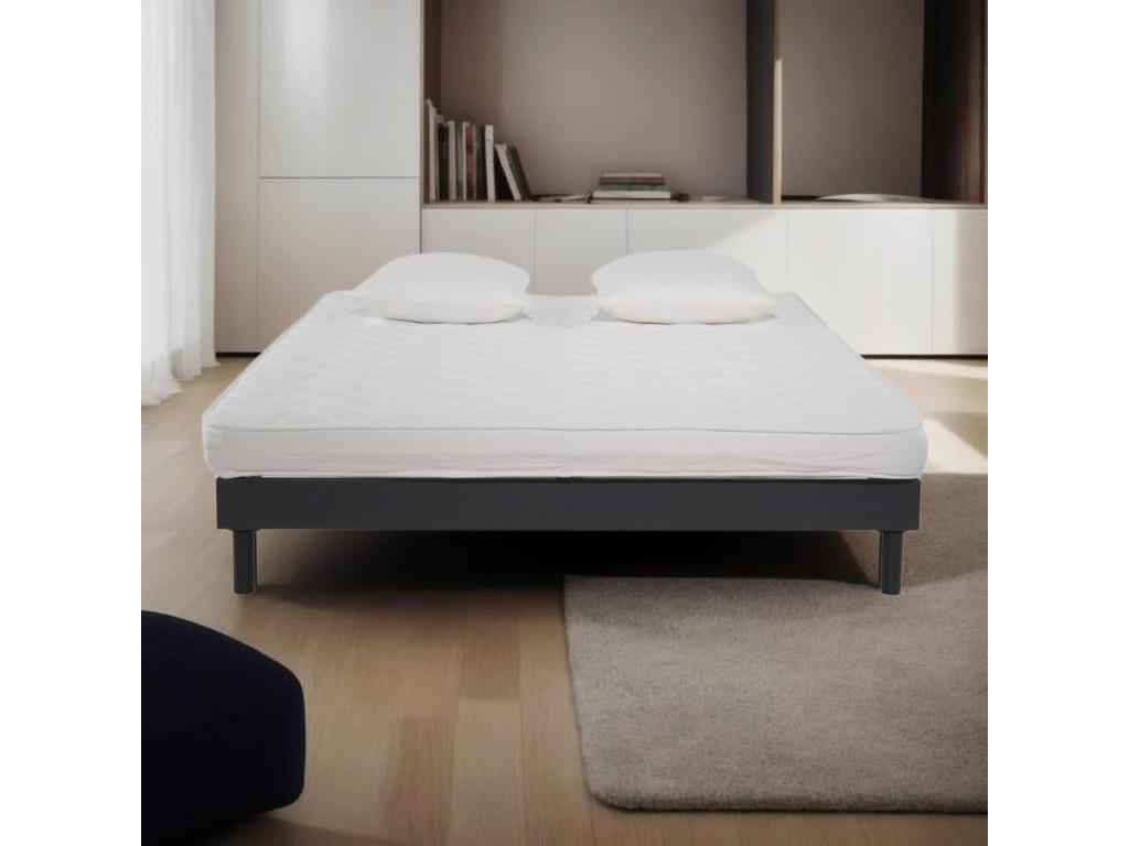 Matelas, 140 x 190 cm, gris