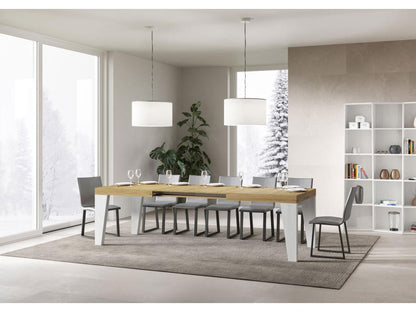 Table en chêne, 90 x 160 cm, blanche