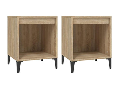 Ensemble de 2 pièces en chêne massif, 40 x 35 x 50 cm, marron