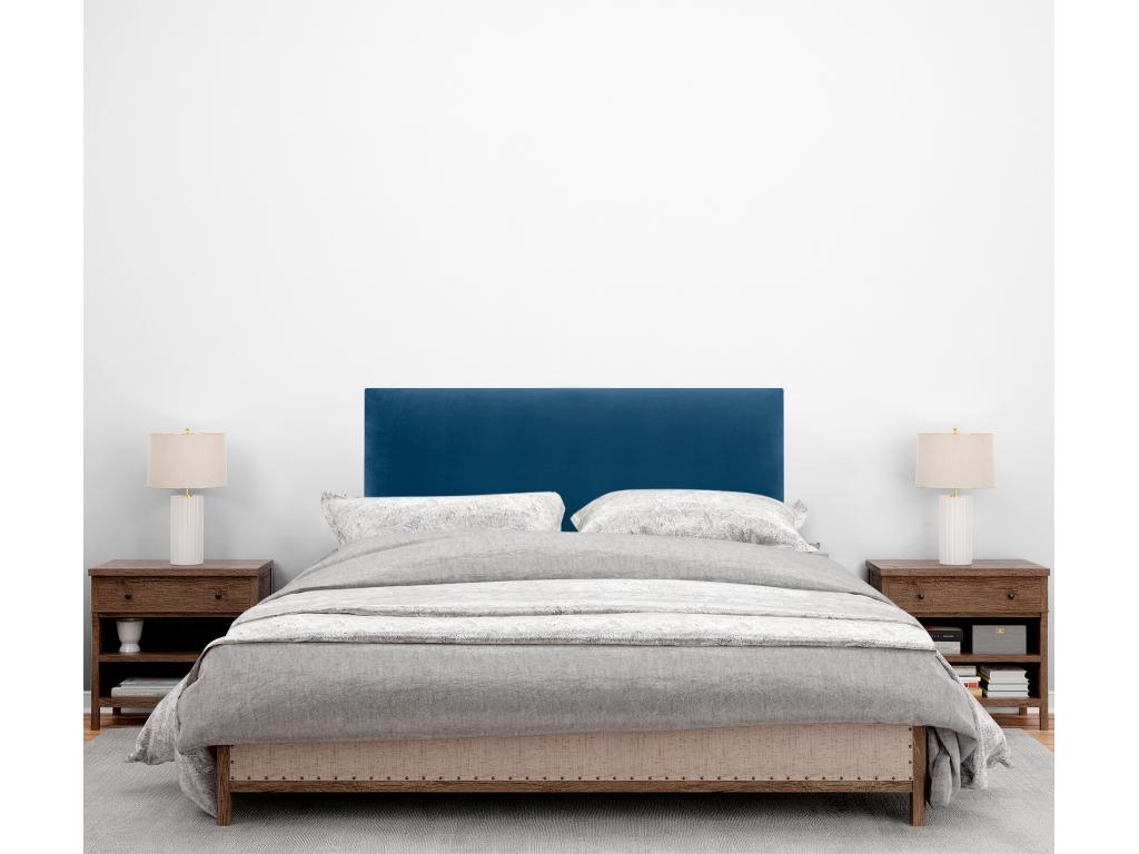 Cadre de lit en velours, 80 x 50 cm, bleu