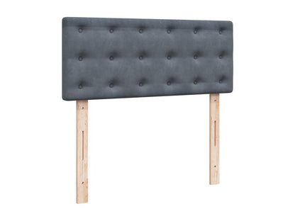 Matelas en velours, 120 x 200 cm, gris